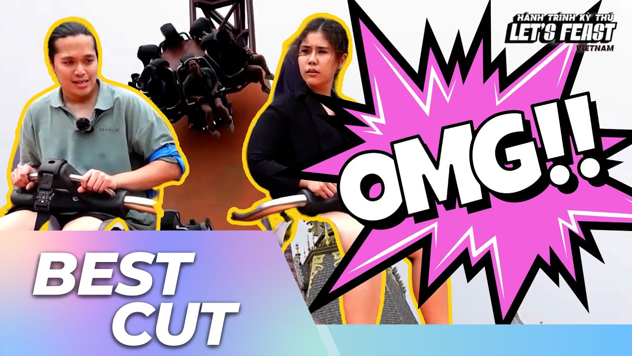 Thử thách tàu lượn tại gameshow hành trình kỳ thú | Bestcut | Let's Feast Vietnam