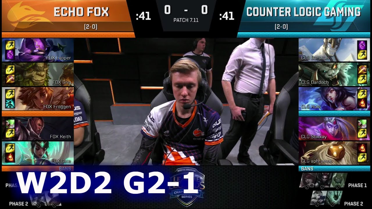 Echo Fox vs CLG | Game 1 S7 NA LCS Summer 2017 Week 2 Day 2 | FOX vs CLG G1 W2D2