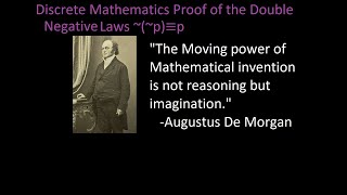 [6] [2.1] Proof of the Double Negative /Double negation Law Discrete Mathematics Logical Equivalence