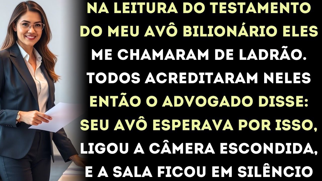 na leitura do testamento do meu avô bilionário, me chamaram de ladrão, mas então a câmera escondida