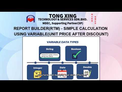 REPORT BUILDER (RTM) - SIMPLE CALCULATION USING VARIABLE (UNIT PRICE AFTER DISCOUNT)