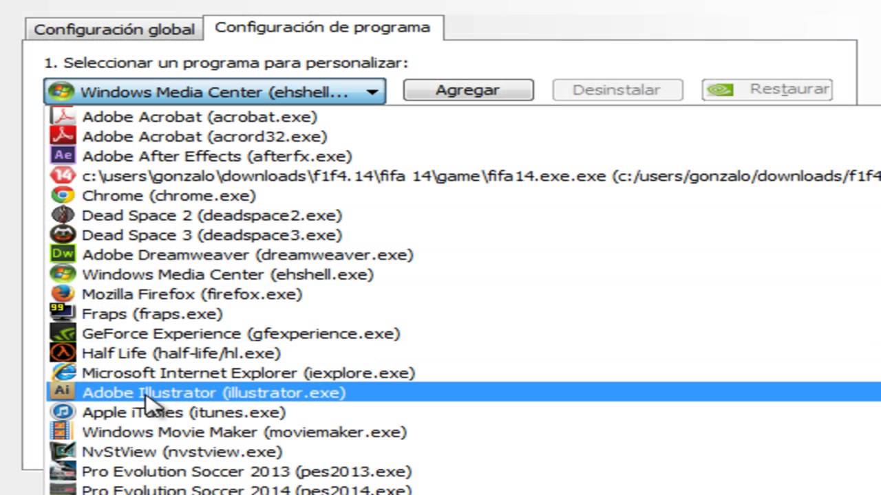 error nvidia control panel