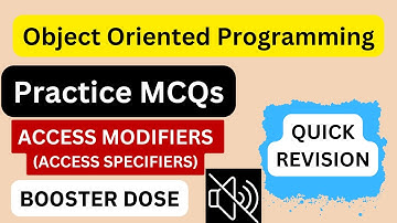 Access Modifiers (Access Specifiers) |  OOPS PRACTICE MCQ | BPSC TRE (CS) COMPUTER SCIENCE