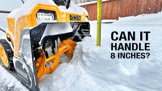 DeWalt 60V Snow Blower vs 8 inches of snow by Rink 257 views 1 month ago 1 minute, 57 seconds