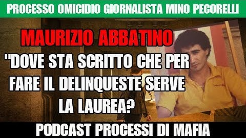Maurizio Abbatino "Per fare il delinquente non serve la laurea" Processo Omicidio Mino Pecorelli