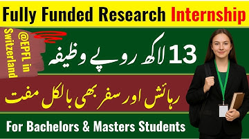 Fully Funded Research Internship Program 2025-26 | Paid Summer Internship for Students @epfl 