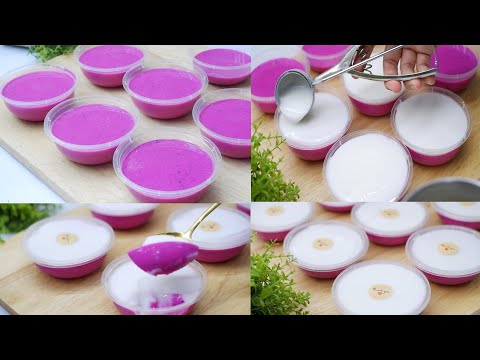 Resep Puding Buah Naga Vla Susu