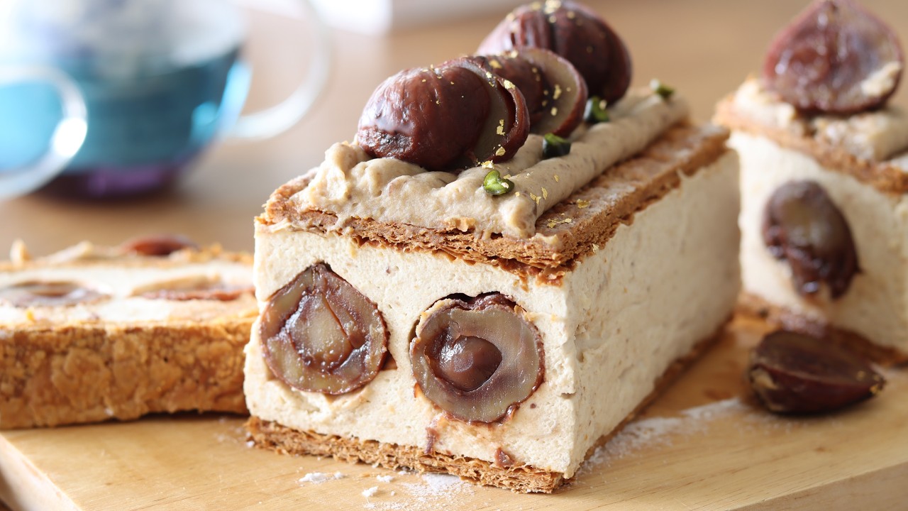 Муссовый торт Монблан с заварным кремом：Millefeuille