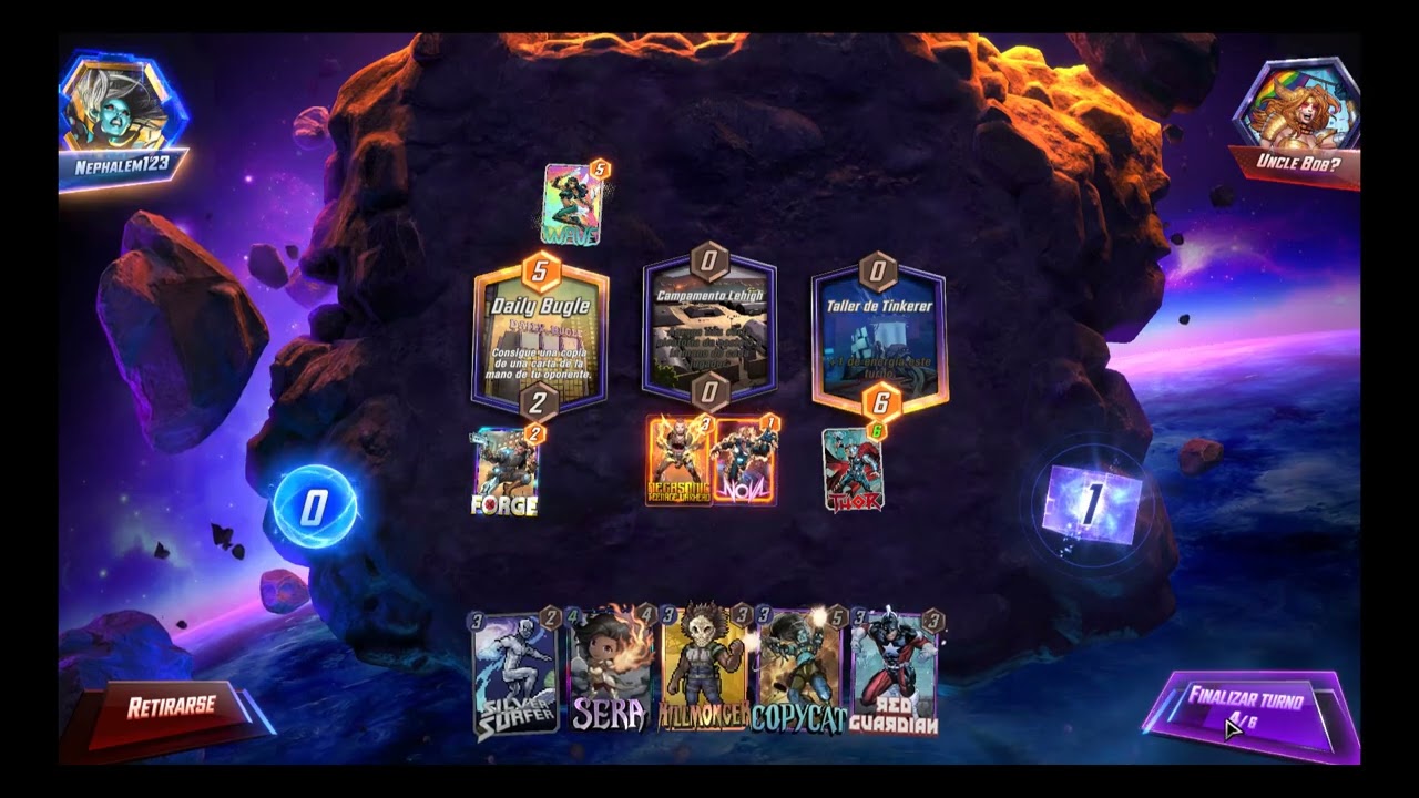 Marvel Snap - Mazo Sebastian Shaw, Silver Surfer, Red Guardian,Copycat