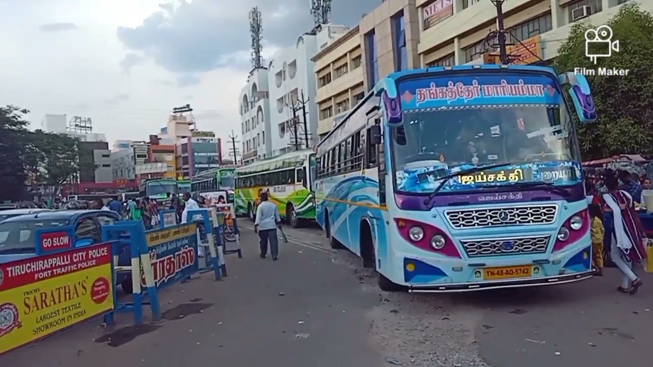 சத்திரம் பேருந்து நிலையம் 💥 chaththiram  bus stand trichy💥  street walk trichy Tamilnadu india 💥