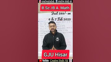 Bsc/BA GJU Math | GJU Math | By Ak