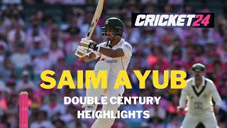 Saim Ayub Double Century Against Australia | saim ayub batting