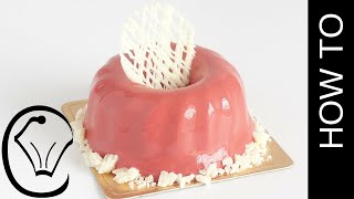 Shiny Mirror Glaze White Chocolate Raspberry Mousse Entremet by Cupcake Savvy's Kitchen