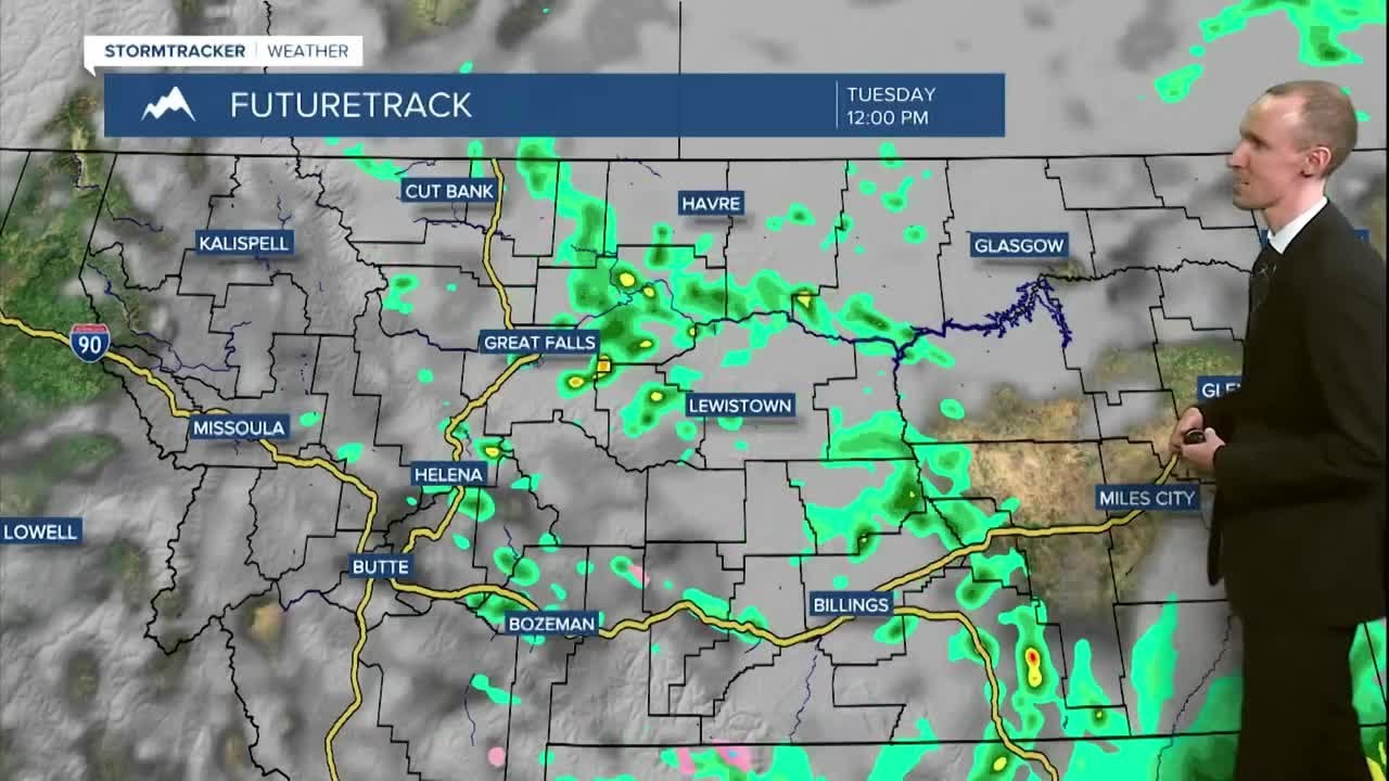 Scattered showers and thunderstorms around through Tuesday - YouTube
