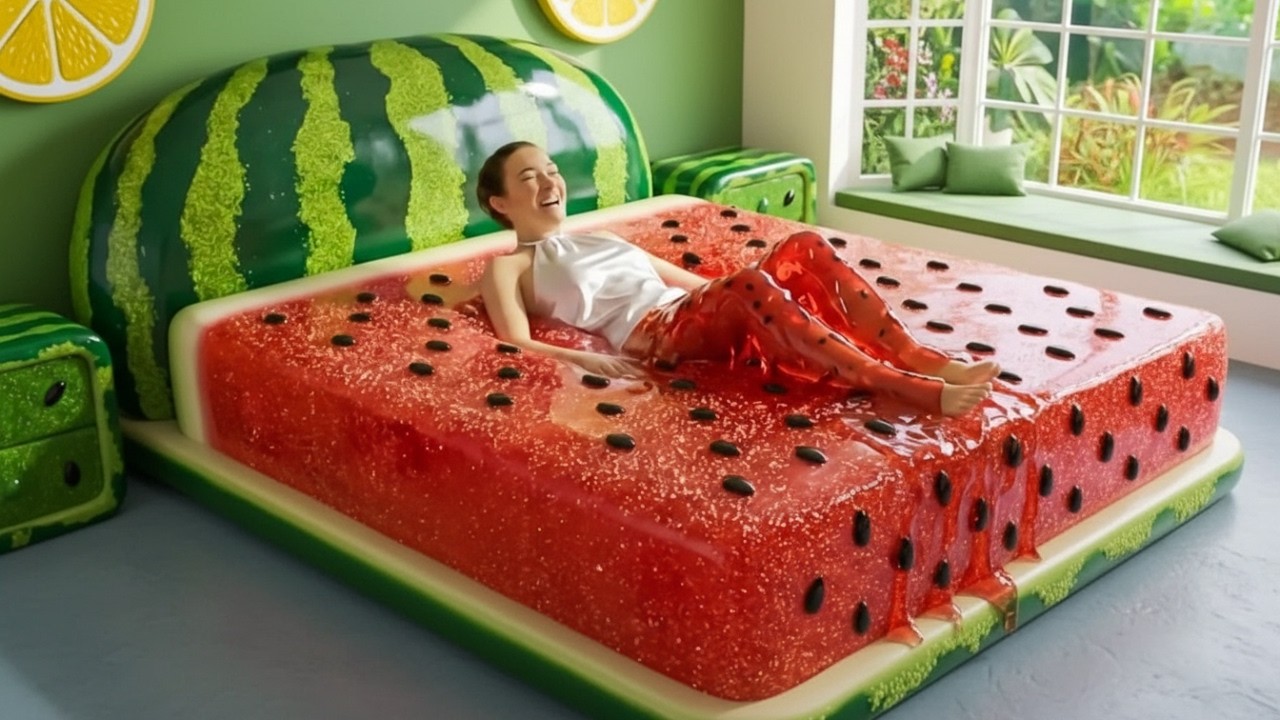 Which Cozy Dream Bed Would You Choose? 🍉🛌✨Ultimate Oddly Satisfying AI ASMR