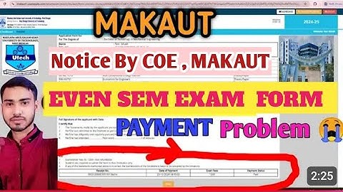 MAKAUT EVEN SEM Exam Form Payment "Incomplete" Problem Solved? 💯 | MAKAUT Exam Form Fill Up 2025 |
