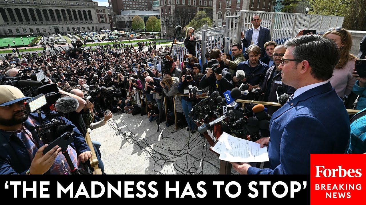 BREAKING NEWS: Speaker Johnson Decries Antisemitism During GOP Press Briefing At Columbia University