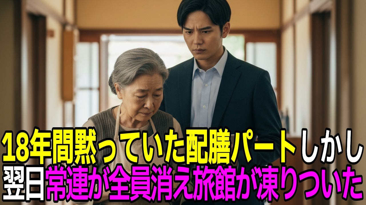 老舗旅館で18年働いた65歳の配膳パートが静かに去った翌日→常連客が全員消え支配人が凍りついた