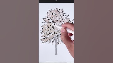 The fastest way to draw a tree #shorts #procreate #ipaddrawing