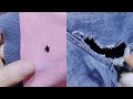 Amazing ideas and tricks to magically repair holes in jeans between the legs and other clothes