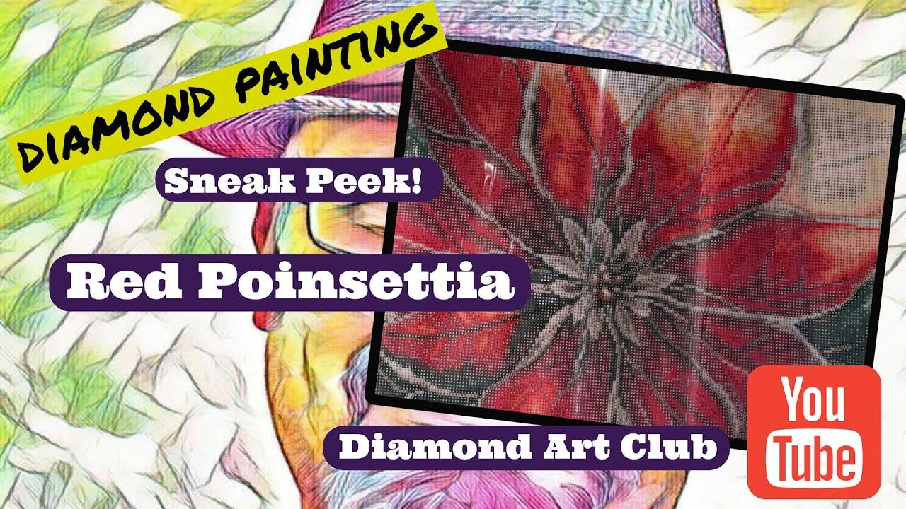 Diamond Art Club Sneak Peek - Red Poinsettia! - YouTube