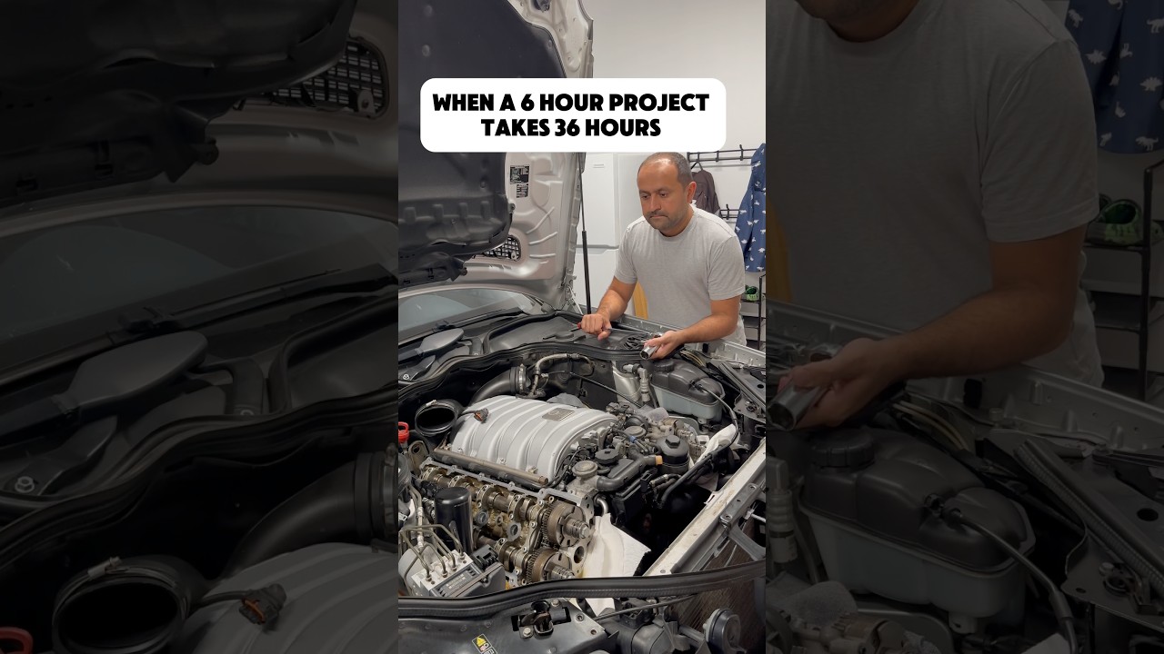 It only takes 6 hours; they said 😂 Camshaft adjuster rebuild Mercedes AMG M156 engine