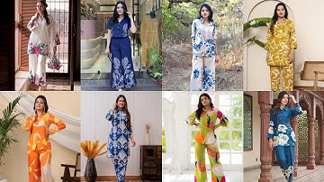 All Over Printed Cord Set Design 2025/LatestSummer Cord Set Ideas/Trendy Cord SetDesigns