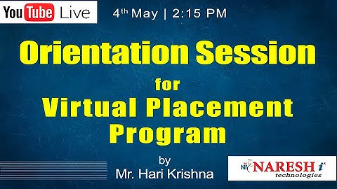 Orientation Session for Virtual Placement Program