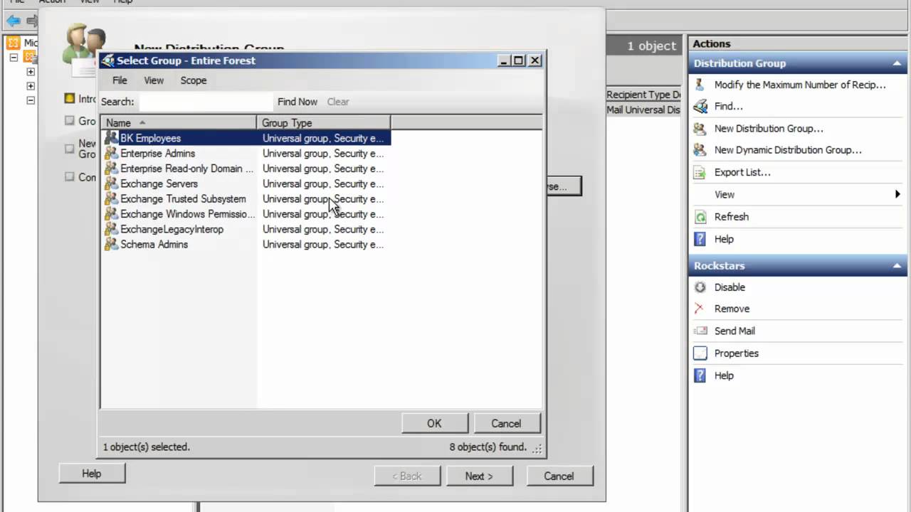 Exchange 2010 Mail Enable Security Group YouTube