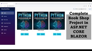 Complete Book Project in Microsoft Blazor WASM |  ASP.NET CORE RESTful API
