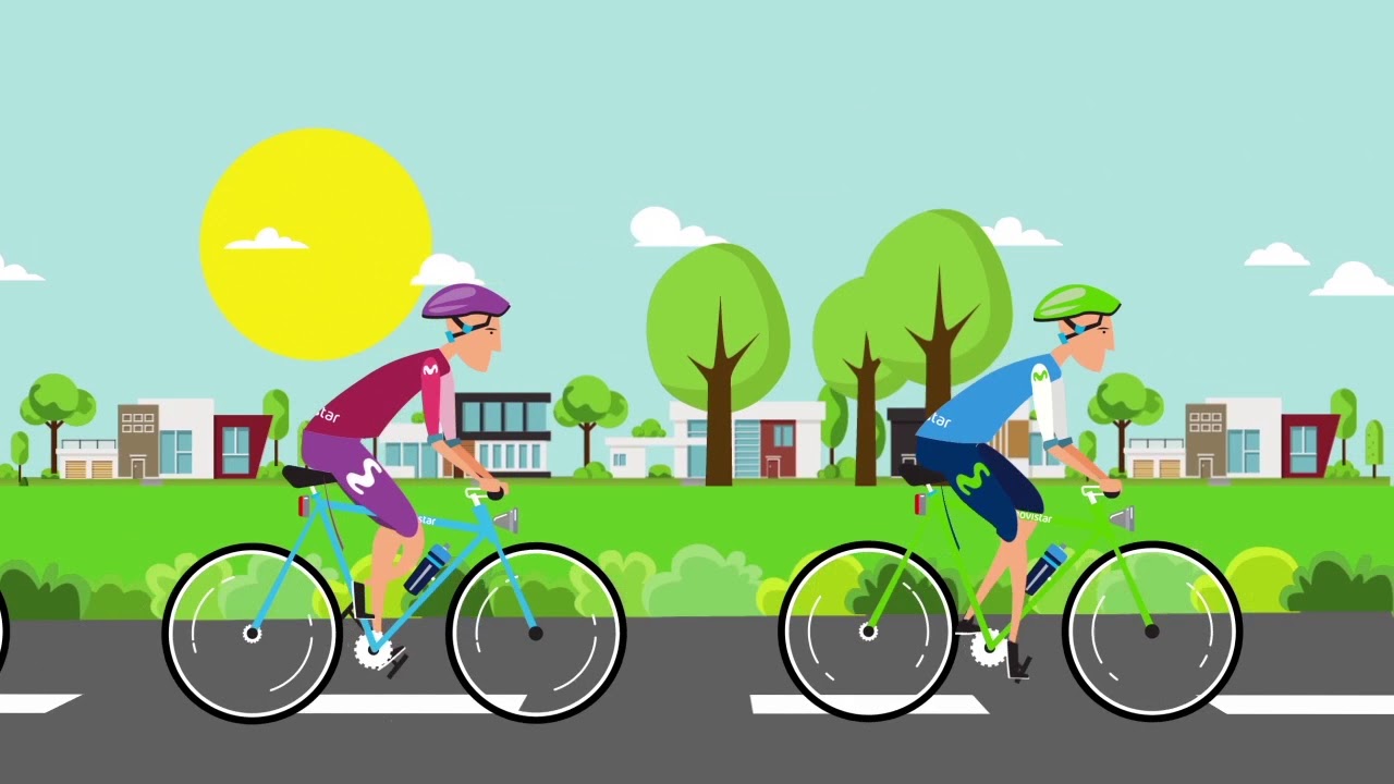 En pelotón, solo en carrera - YouTube