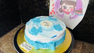 Welcome baby boy theme cake #cakedecorating #viral #themecake #cake