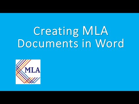 Creating MLA Documents in Word (Office365)