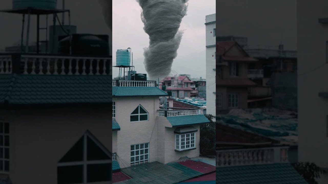 Tornado FX Near The Apartment Buildings