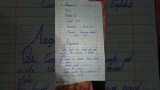 B.A Compulsory English-II (1424) Assignment 1 Solved | Spring 2026#EnglishAssignment #AIOU