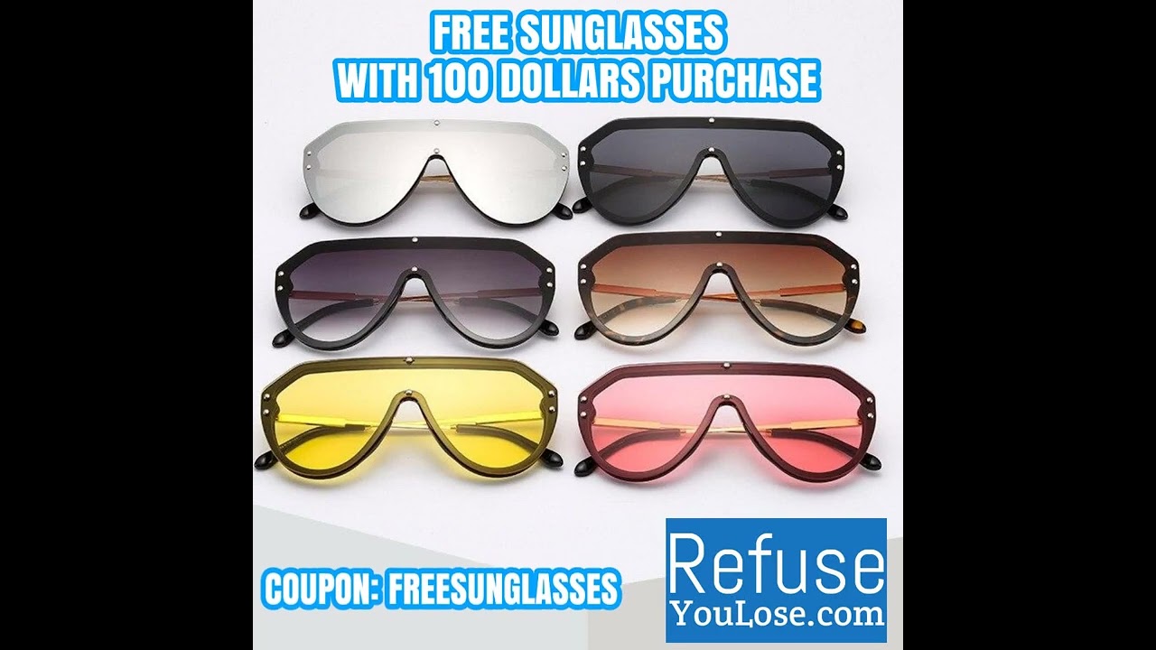 FREE SUNGLASSES 
WITH 100 DOLLARS PURCHASE