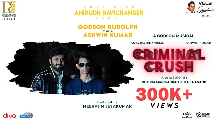 Godson Rudolph Meets Ashwin Kumar Promo | Criminal Crush | Anirudh Ravichander | Tanya Ravichandran