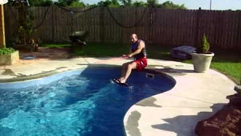 Swimming pool wakeboarding Brent Pollard
