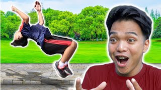 Tinuruan ko mag BACKFLIP ang Studyante ko sa BATUHAN for the First-time!