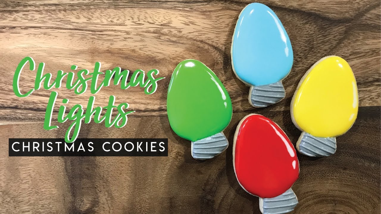 How to decorate Christmas light cookies YouTube