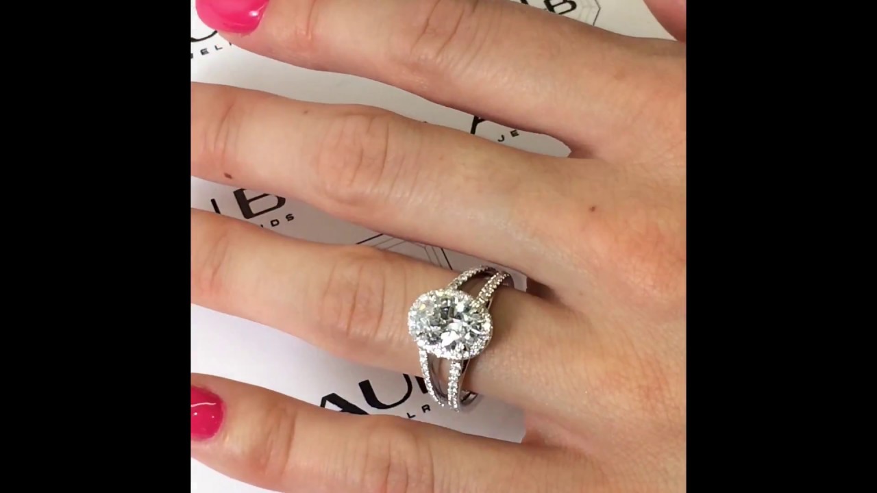 Oval Engagement Ring Double Band Oval Engagement Ring Double Band