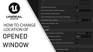 Unreal Engine 5 how to change location of newly opened window