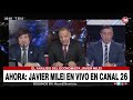 Javier Milei en Canal 26 3/1/21: &quot;Cristina hablando de economía es bastante peligrosa&quot;