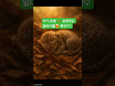 아기 표범의 첫 걸음과 첫 목욕 🐆#표범 #아기표범 #타임랩스 #힐링영상 #감성숏츠 #자연과함께 #첫걸음 #첫목욕 #AI타임랩스#힐링#행복