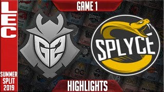 G2 vs SPY Highlights | LEC Summer 2019 Week 1 Day 1 | G2 Esports vs Splyce