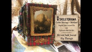 Scotland Celtic Heritage Digital Junk Journal Kits and Journal Flip Through