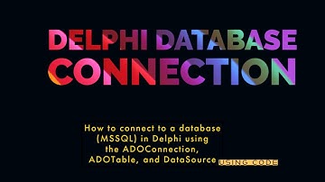 How to connect SQL server to Delphi | Delphi and MS SQL connection | D