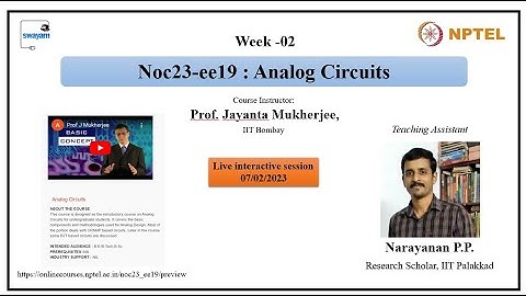 Week-2: Noc23-ee19 : Analog Circuits