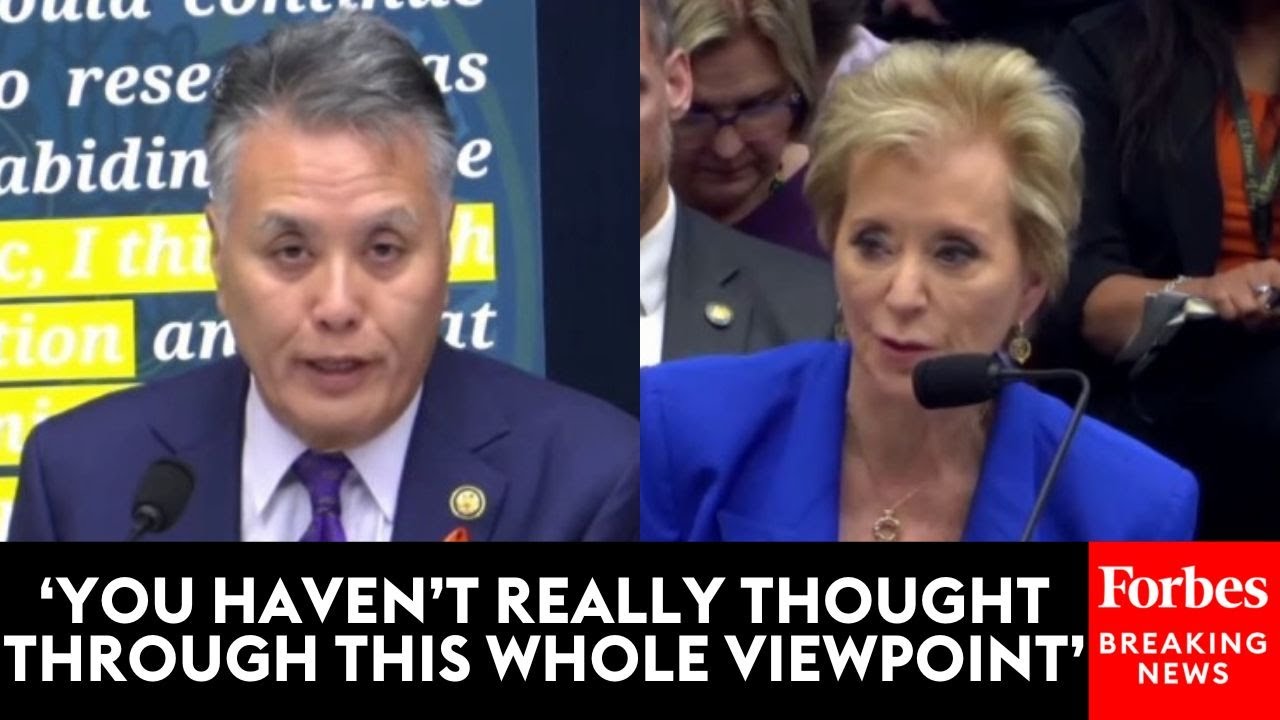JUST IN: Mark Takano, Sec. Linda McMahon Clash About Trump Administration's Attack On Harvard