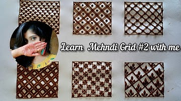 HENNA MEHNDI ONLINE CLASS - TYPES OF GRID/NETTING PATTERNS | PRO LEVEL MEHENDI LEARNING TUTORIAL